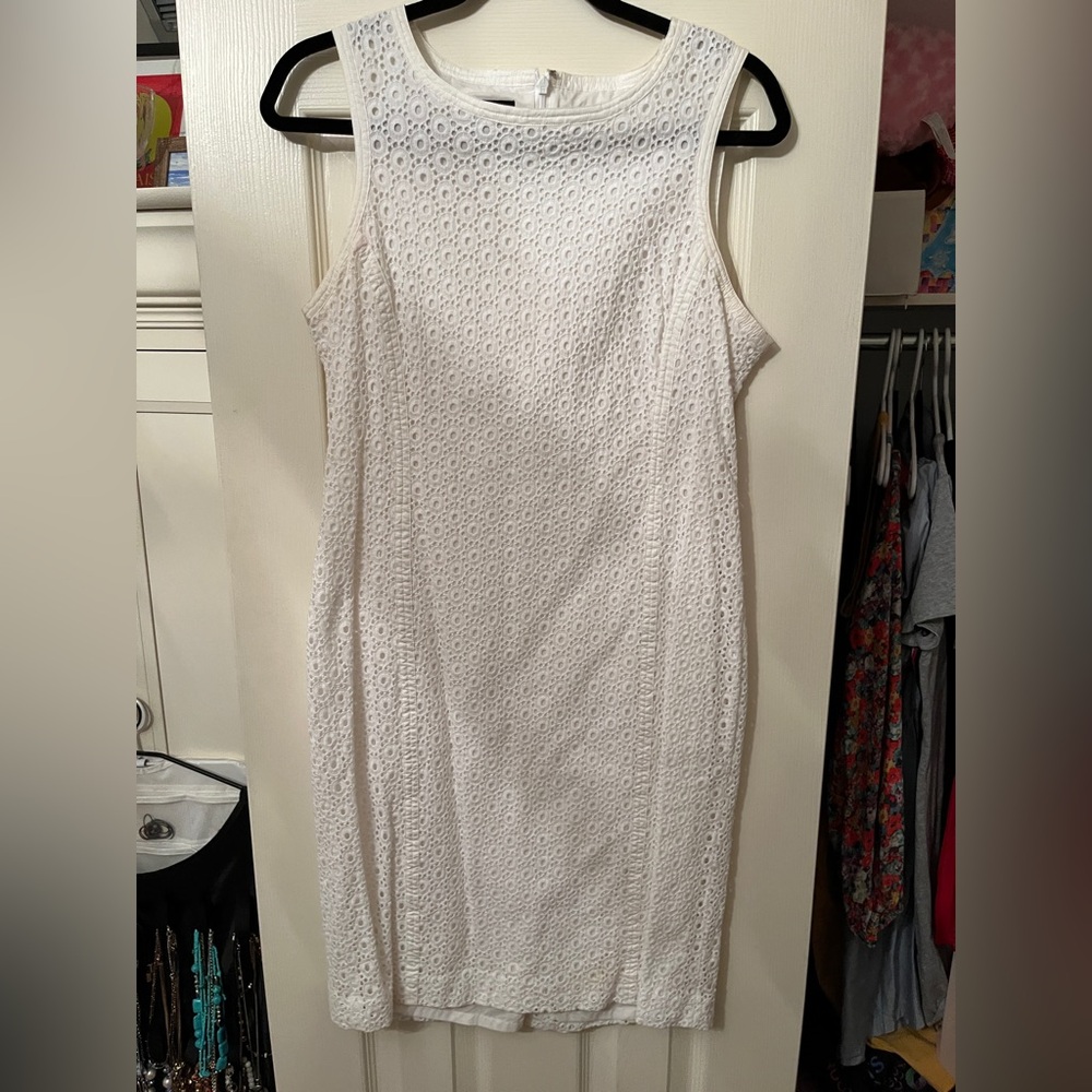 Talbots Ivory Eyelet Dress